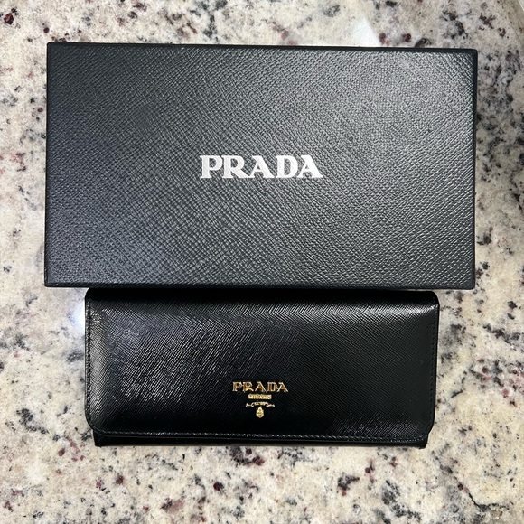 Prada Saffiano Leather Wallet | black - Picture 3 of 14